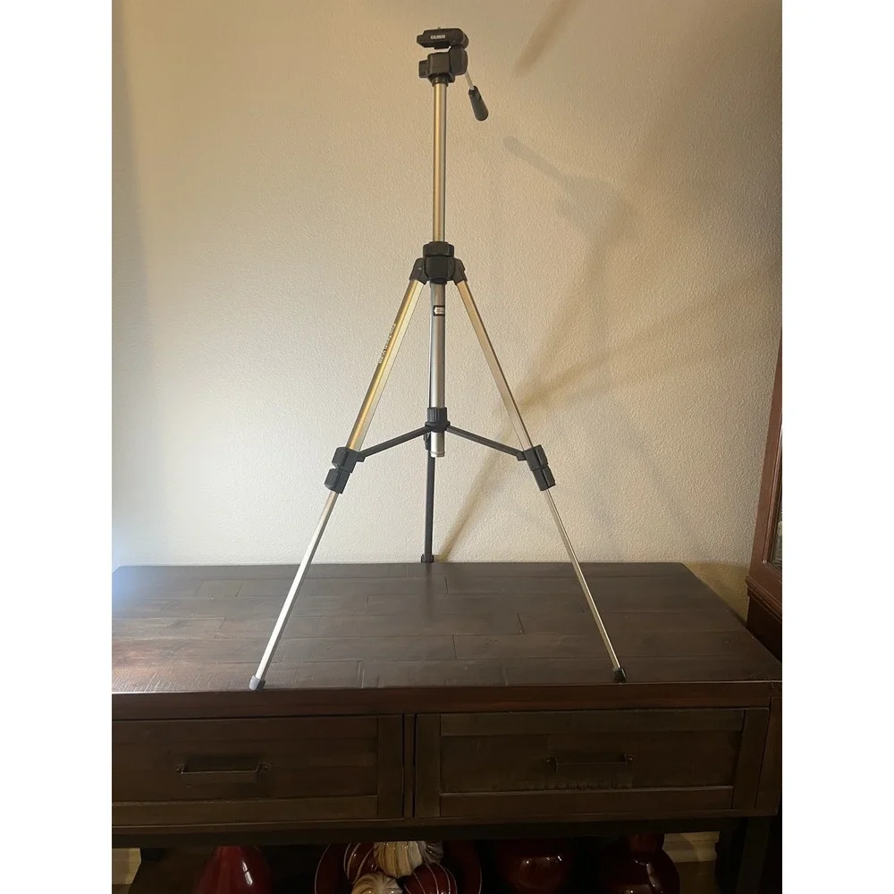 Kalimar Pro-Tech V-20 Aluminum Tripod 51in‎ Lightweight 3-Way Panhead For Sony